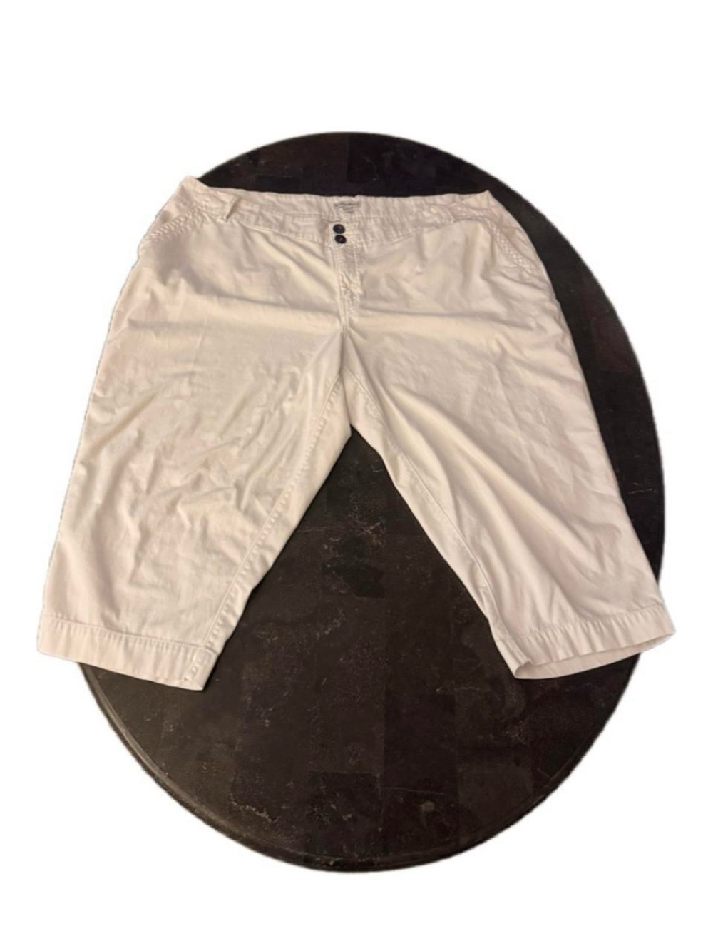 Vintage Y2K White Capri Crop Pants — Women’s Plus Size 22